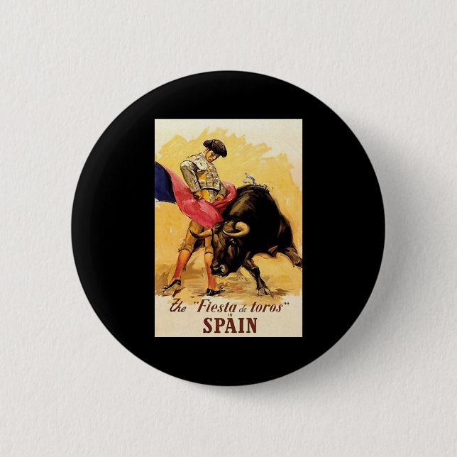 Die Fiesta De Toros In Spanien Button (Vorderseite)