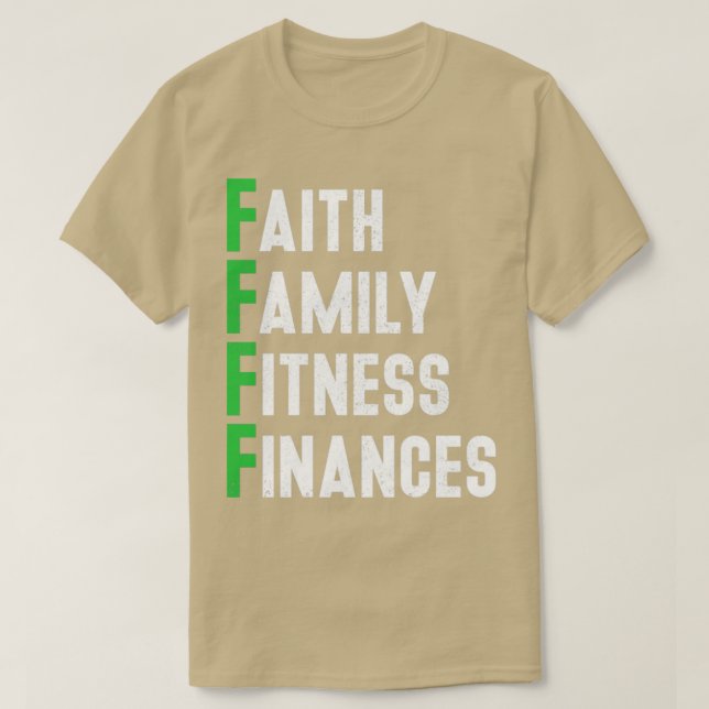 Die Finanzierung der Fitness der Familie: Prioritä T-Shirt (Design vorne)