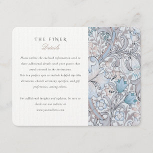 Die Finer Details Card Lilies William Morris Begleitkarte