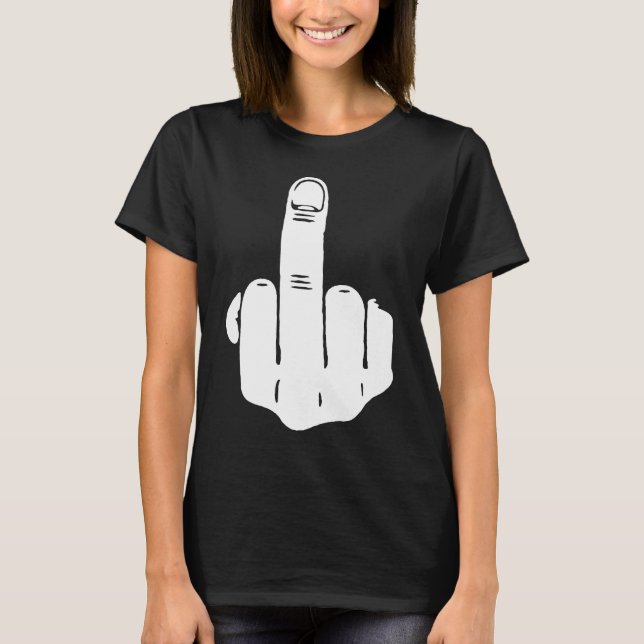 Die Finger-unhöfliche lustige obszöne offensive T-Shirt (Vorderseite)