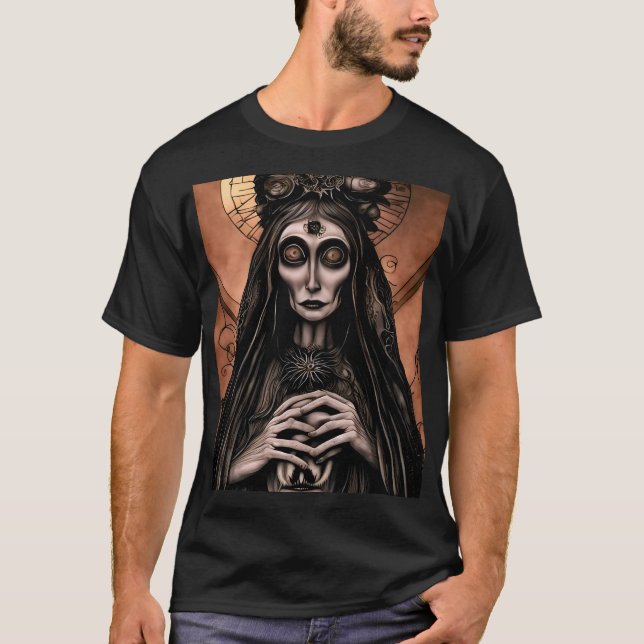 Die Fingers: Tim Burton Inspirierte Print T-Shirt (Vorderseite)