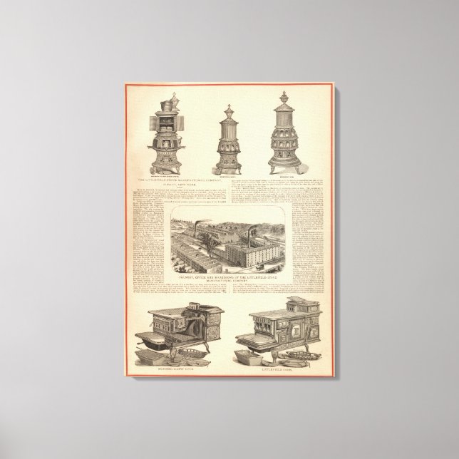 Die Firma Littlefield Stove Manufacturing Leinwanddruck (Vorderseite)
