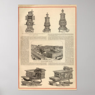 Die Firma Littlefield Stove Manufacturing Poster