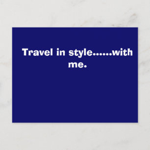 Die Firma MJJ., Reisen mit Stil......... mit mir. Postkarte