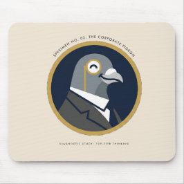 Die Firmen-Taube: Monokel-Exemplar Nr. 02 Mous Mousepad