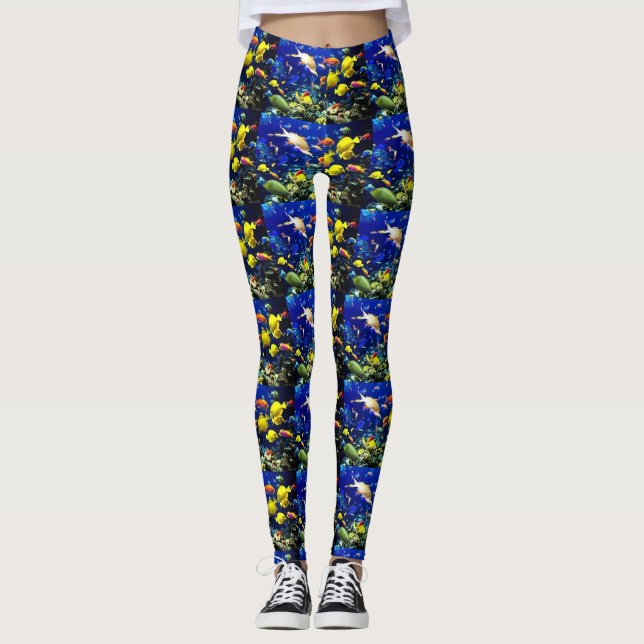 Die Fisch-Gewohnheits-Leggings der Frauen Leggings (Vorderseite)