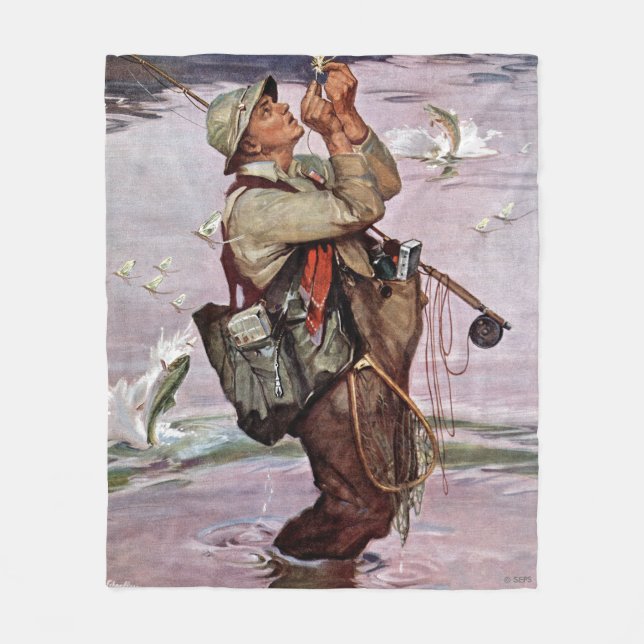 Die Fische springen Fleecedecke (Vorderseite)