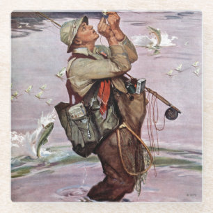 Die Fische springen Glasuntersetzer