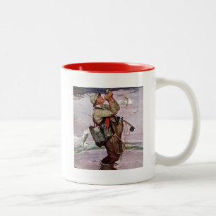 Die Fische springen Zweifarbige Tasse