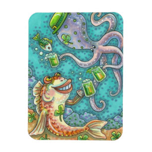 DIE FISCHE UND OCTOPUS DER STADT BIEN MAGNET