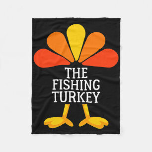 Die fischende Türkei lustiger Thanksgiving passend Fleecedecke