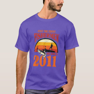 Die Fischerei am 11. Geburtstag ist Geboren in T-Shirt