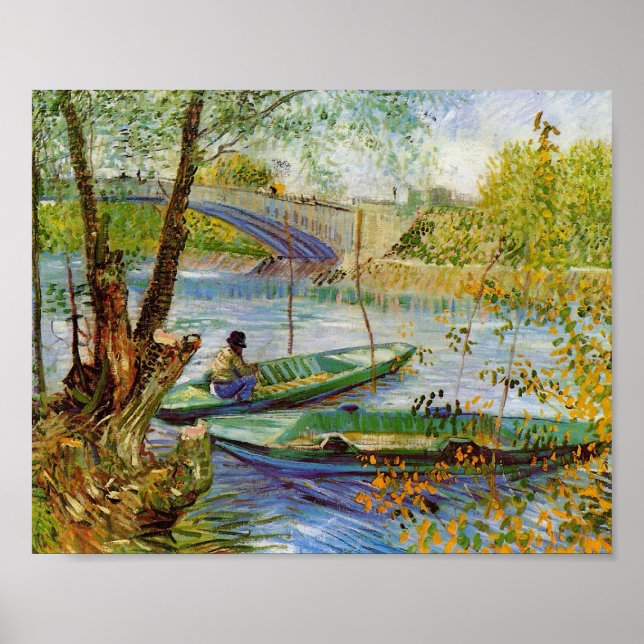 Die Fischerei im Frühling, Van Gogh Fine Art Poster (Vorne)