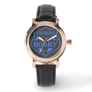 Die Fischerei ist mein Hobby-Schild-Zitat auf Wapp Armbanduhr