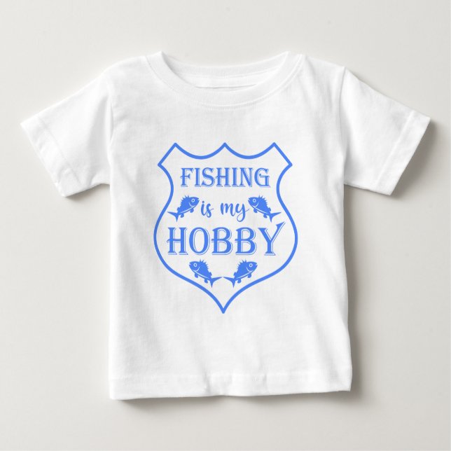 Die Fischerei ist mein Hobby-Schild-Zitat auf Wapp Baby T-shirt (Vorderseite)