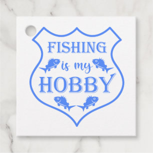 Die Fischerei ist mein Hobby-Schild-Zitat auf Wapp Geschenkanhänger