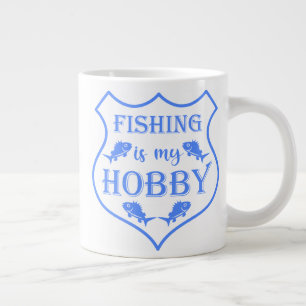 Die Fischerei ist mein Hobby-Schild-Zitat auf Wapp Jumbo-Tasse