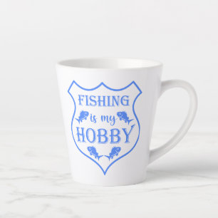Die Fischerei ist mein Hobby-Schild-Zitat auf Wapp Milchtasse