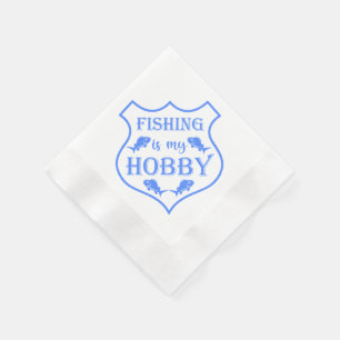 Die Fischerei ist mein Hobby-Schild-Zitat auf Wapp Serviette