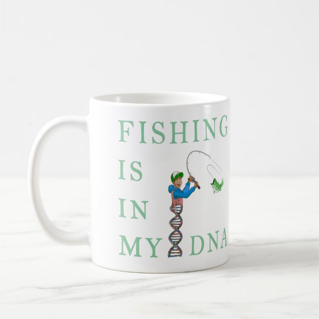 Die Fischerei liegt in meiner DNA Kaffeetasse (Links)