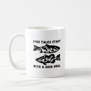Die Fischstände beginnen mit einer guten Bohrung Kaffeetasse