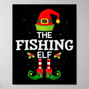 Die Fishing Elf Weihnachts-Familien-Matching-Pyjam Poster