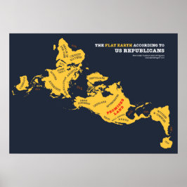 Die flache Erde laut US-Republikanern Poster