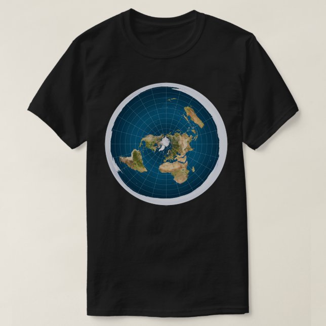 Die flache Erde T-Shirt (Design vorne)