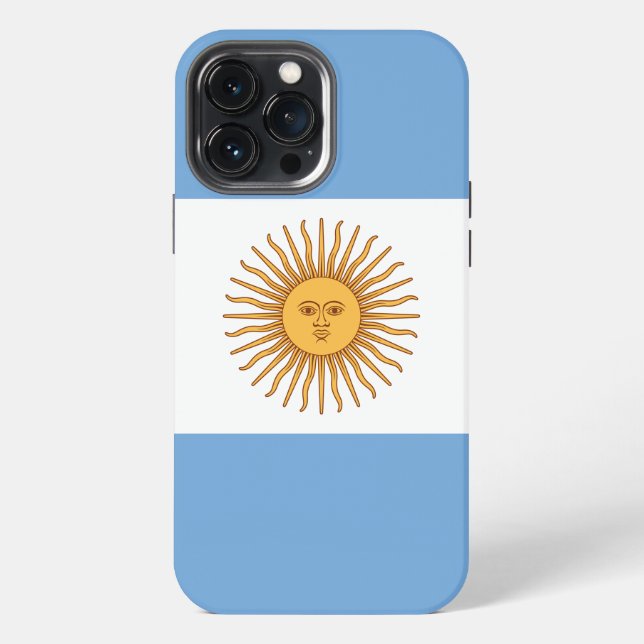 Die Flagge Argentiniens iPhone Hülle (Rückseite)