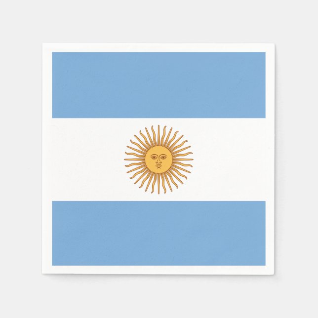 Die Flagge Argentiniens mit Sonne vom Mai Serviette (Vorderseite)