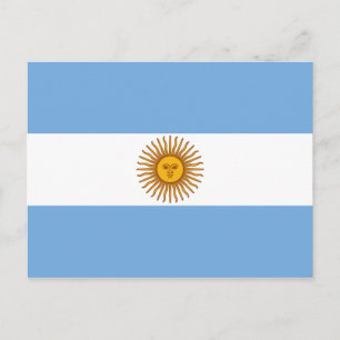 Die Flagge Argentiniens Postkarte