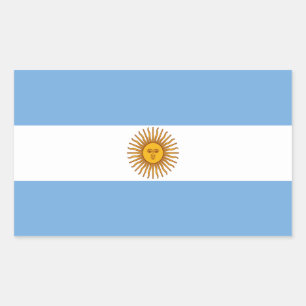 Die Flagge Argentiniens Rechteckiger Aufkleber