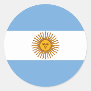 Die Flagge Argentiniens Runder Aufkleber