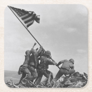 Die Flagge auf Iwo Jima Rechteckiger Pappuntersetzer