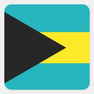 Die Flagge Bahamas Quadratischer Aufkleber