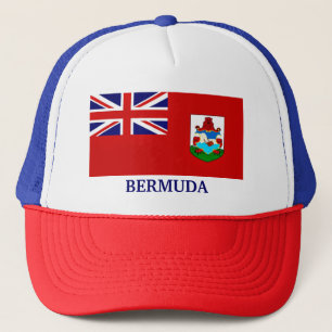 Die Flagge Bermudas, gekennzeichnet Truckerkappe