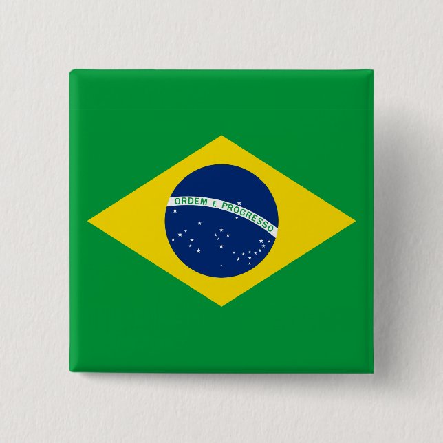 Die Flagge Brasiliens Button (Vorderseite)