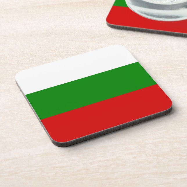 Die Flagge Bulgariens Getränkeuntersetzer (Linke Seite)