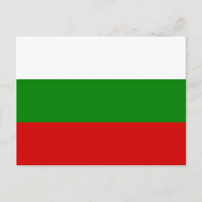Die Flagge Bulgariens Postkarte (Vorderseite)