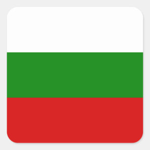 Die Flagge Bulgariens Quadratischer Aufkleber