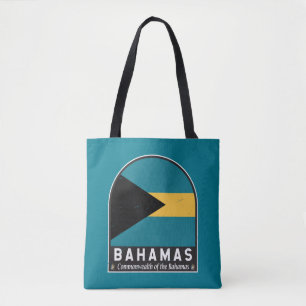 Die Flagge der Bahamas Emblem Abgenutzt Vintage