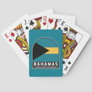 Die Flagge der Bahamas Emblem Distressed Vintage Spielkarten