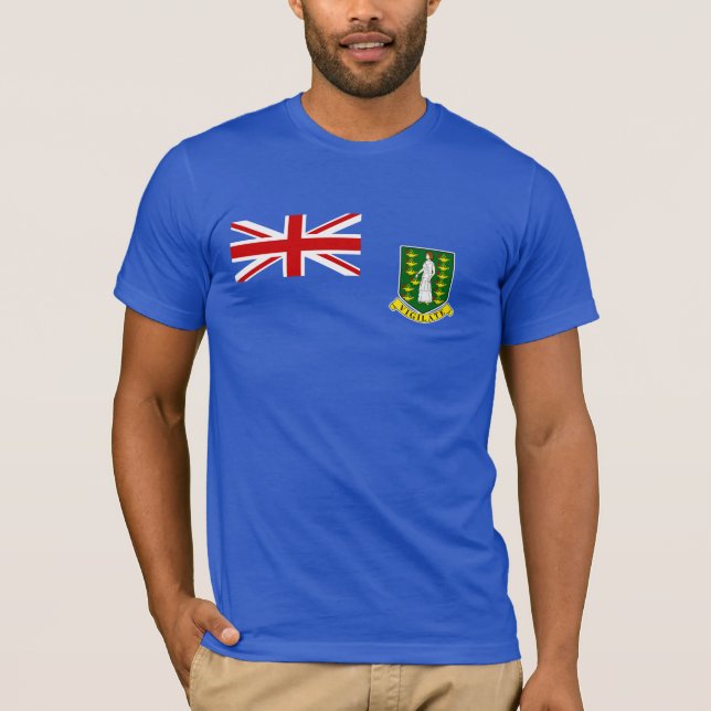 Die Flagge der britischen Jungfrau T-Shirt (Vorderseite)