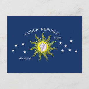Die Flagge der Conch-Republik Postkarte