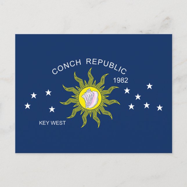 Die Flagge der Conch-Republik Postkarte (Vorderseite)