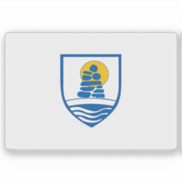 Die Flagge der Gemeinde Sermersooq, Grönland Aufkleber