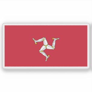 Die Flagge der Insel Man Aufkleber