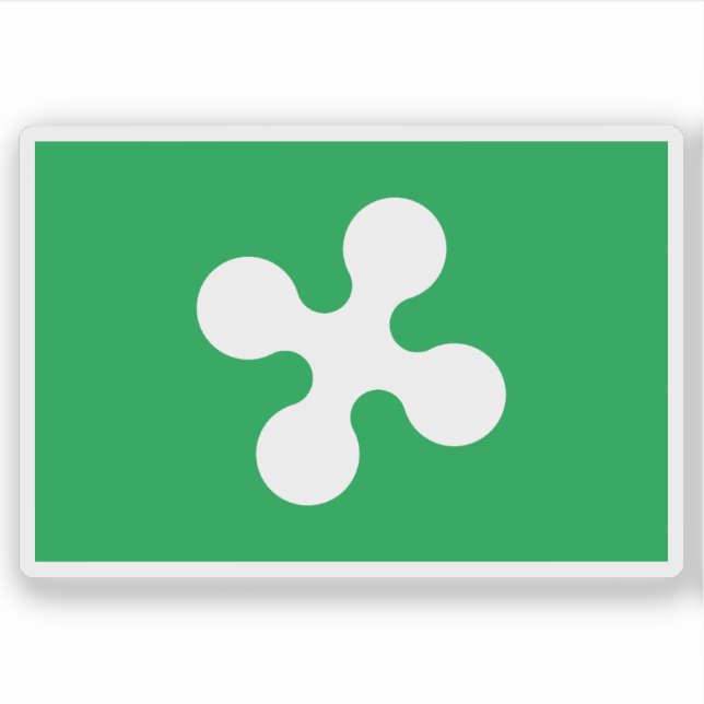 Die Flagge der Lombardei, Italien Aufkleber (Vorderseite)