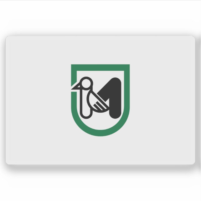 Die Flagge der Marken, Italien Aufkleber (Vorderseite)