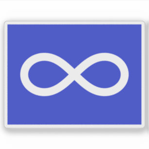 Die Flagge der Métis (Michif)-Nation, Indianer Kan Aufkleber